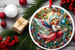 Round Christmas Ornament Sublimation|Clipart Product Image 2