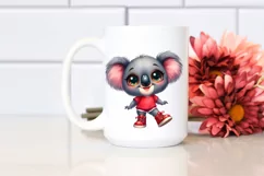 Watercolor Koala Big Eyes with Shoes Smiling. Product Image 2
