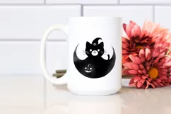 Simple Funny Halloween Black Cat PNG Product Image 2