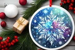 Round Christmas Ornament Sublimation|Clipart Product Image 2