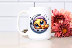 Small Baby Goldfinch Moon Nap | Clipart Product Image 2