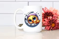 Small Baby Goldfinch Moon Nap | Clipart Product Image 2