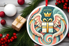 Round Christmass Ornament PNG Product Image 2
