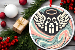 Round Christmass Ornament PNG Product Image 2