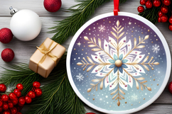 Round Christmass Ornament PNG Product Image 2