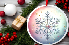 Round Christmass Ornament PNG Product Image 2