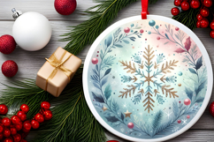 Round Christmass Ornament PNG Product Image 2
