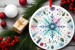 Round Christmas Ornament Sublimation|Clipart Product Image 2