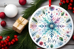 Round Christmass Ornament PNG Product Image 2
