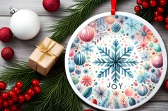 Round Christmas Ornament Sublimation|Clipart Product Image 2