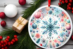 Round Christmass Ornament PNG Product Image 2