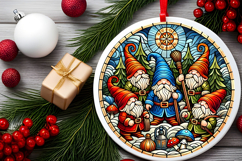 Round Christmass Ornament PNG Product Image 2