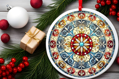 Round Christmass Ornament PNG Product Image 2