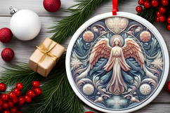 Round Christmass Ornament PNG Product Image 2