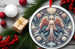 Round Christmas Ornament Sublimation|Clipart Product Image 2