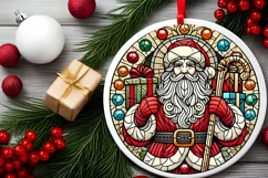 Round Christmas Ornament Sublimation|Clipart Product Image 2