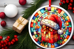 Round Christmass Ornament PNG Product Image 2