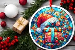 Round Christmass Ornament PNG Product Image 2