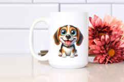 Crazy Looking Beagle Sitting Clipart Product Image 2