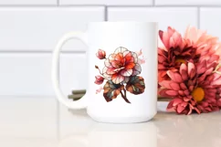 Stained Wooden Begonia | Clipart Product Image 2