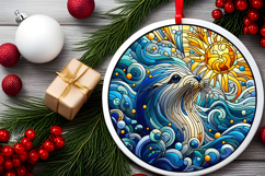 Round Christmass Ornament PNG Product Image 2