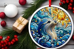 Round Christmas Ornament Sublimation|Clipart Product Image 2