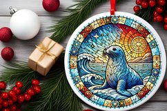 Round Christmas Ornament Sublimation|Clipart Product Image 1