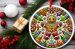 Round Christmas Ornament Sublimation|Clipart Product Image 1
