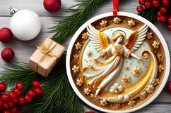 Round Christmas Ornament Sublimation|Clipart Product Image 2