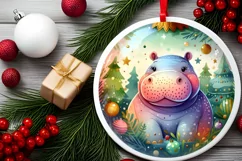 Round Christmas Ornament Sublimation|Clipart Product Image 2