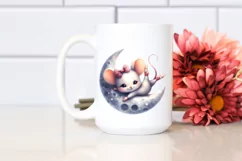 Cute Baby Mouse Playing Pastel | Sublimation Clipart Product Image 2