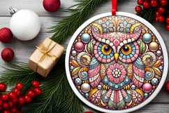 Round Christmas Ornament Sublimation|Clipart Product Image 2