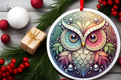 Round Christmass Ornament PNG Product Image 2