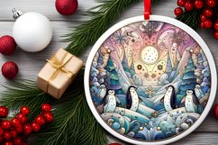 Round Christmas Ornament Sublimation|Clipart Product Image 2