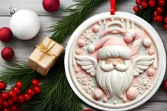Round Christmas Ornament Sublimation|Clipart Product Image 2