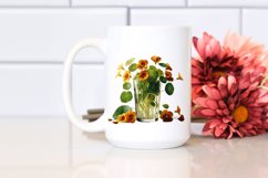 Shiny Filled with Nasturtium | Sublimation Clipart Product Image 2
