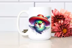 Hummingbird Portrait with Tongue Out | Clipart Product Image 2