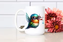 Hummingbird Portrait with Tongue Out | Clipart Product Image 2