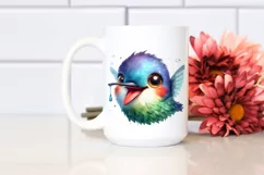 Hummingbird Portrait with Tongue Out | Clipart Product Image 2