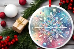 Round Christmas Ornament Sublimation|Clipart Product Image 2