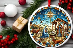 Round Christmas Ornament Sublimation|Clipart Product Image 2