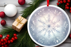 Round Christmass Ornament PNG Product Image 2