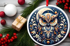 Round Christmass Ornament PNG Product Image 2