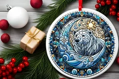 Round Christmas Ornament Sublimation|Clipart Product Image 2