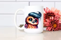 Happy Baby Owl Posing PNG Product Image 2