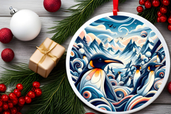 Round Christmass Ornament PNG Product Image 2