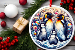 Round Christmass Ornament PNG Product Image 2