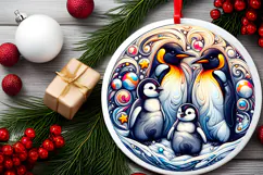 Round Christmass Ornament PNG Product Image 2