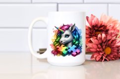 Colorful Baby Unicorn with Clue, PNG Product Image 2