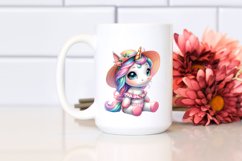 Cute Baby Unicorn Beachwear | Sublimation | Clipart Product Image 2